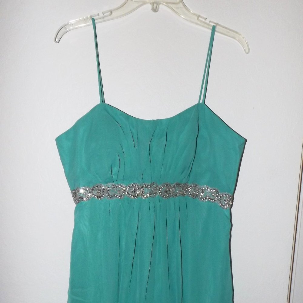 Green , vintage mini dress Size XL (#EV1681)